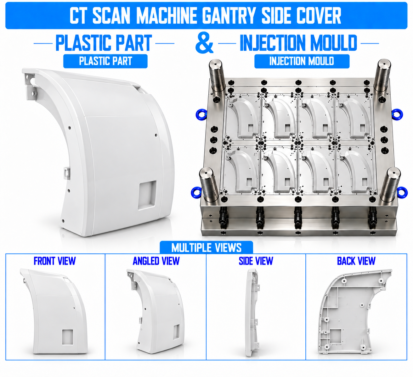 CT Scan Machine Plastic Gantry Side Cover Mould and Moulding Service